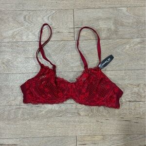 NWT Adore Me Lace Bralette Size 34A Red